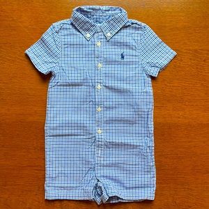 Ralph Lauren plaid baby romper 18 months